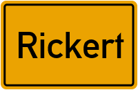 Ortsschild von Gemeinde Rickert in Schleswig-Holstein