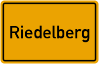 Ortsschild von Gemeinde Riedelberg in Rheinland-Pfalz
