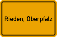 City Sign Rieden, Oberpfalz