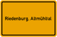City Sign Riedenburg, Altmühltal