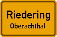Straßenverzeichnis Riedering Oberachthal