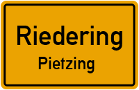 Straßenverzeichnis Riedering Pietzing