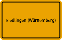 City Sign Riedlingen (Württemberg)