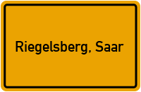 City Sign Riegelsberg, Saar