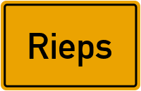 Ortsschild von Rieps in Mecklenburg-Vorpommern