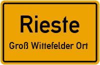 Oldenburger Straße in RiesteGroß Wittefelder Ort