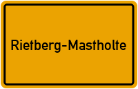 Ortsschild Rietberg-Mastholte