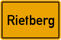 Ortsschild von Stadt Rietberg in Nordrhein-Westfalen