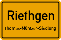 Thomas-Müntzer-Siedlung in RiethgenThomas-Müntzer-Siedlung