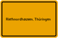 City Sign Riethnordhausen, Thüringen