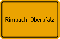City Sign Rimbach, Oberpfalz