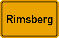Ortsschild von Gemeinde Rimsberg in Rheinland-Pfalz