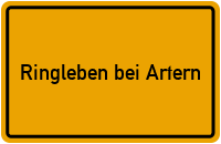 City Sign Ringleben bei Artern