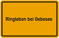 City Sign Ringleben bei Gebesee