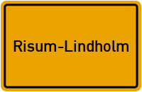 Ortsschild von Gemeinde Risum-Lindholm in Schleswig-Holstein