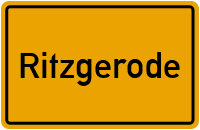 Ortsschild von Gemeinde Ritzgerode in Sachsen-Anhalt
