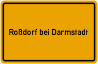 City Sign Roßdorf bei Darmstadt