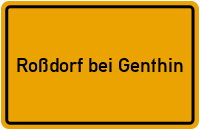 City Sign Roßdorf bei Genthin