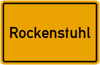 Ortsschild von Gemeinde Rockenstuhl in Thüringen