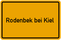 City Sign Rodenbek bei Kiel