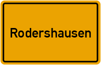 Ortsschild von Gemeinde Rodershausen in Rheinland-Pfalz