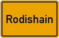 Ortsschild von Gemeinde Rodishain in Thüringen