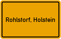 City Sign Rohlstorf, Holstein
