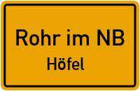 Höfel in 93352 Rohr im NB (Höfel)
