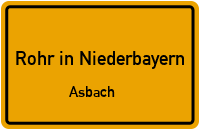 Straßen in Rohr in Niederbayern Asbach
