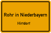 Straßen in Rohr in Niederbayern Hirtdorf