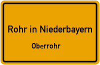 Straßen in Rohr in Niederbayern Oberrohr