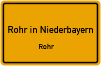 Straßen in Rohr in Niederbayern Rohr