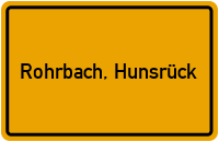 City Sign Rohrbach, Hunsrück