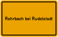 Ortsschild Rohrbach bei Rudolstadt