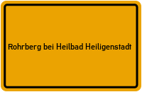 City Sign Rohrberg bei Heilbad Heiligenstadt