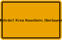 City Sign Rohrdorf, Kreis Rosenheim, Oberbayern