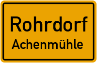 Straßenverzeichnis Rohrdorf Achenmühle