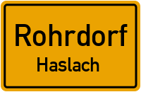 Straßen in Rohrdorf Haslach