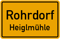 Straßen in Rohrdorf Heiglmühle