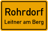 Straßen in Rohrdorf Leitner am Berg