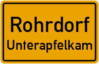 Straßen in Rohrdorf Unterapfelkam
