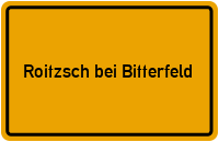 City Sign Roitzsch bei Bitterfeld