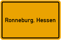 City Sign Ronneburg, Hessen