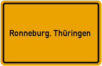 City Sign Ronneburg, Thüringen