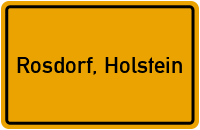 City Sign Rosdorf, Holstein
