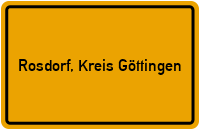 City Sign Rosdorf, Kreis Göttingen