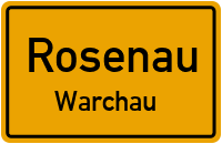 Warchauer Dorfstraße in RosenauWarchau
