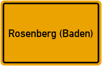 City Sign Rosenberg (Baden)