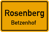 Straßenverzeichnis Rosenberg Betzenhof