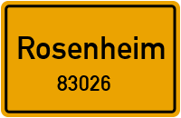 Straßen in 83026 Rosenheim